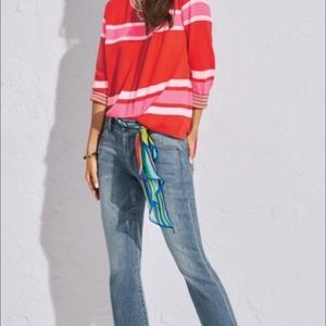 CAbi Hi-low cropped jeans size 6